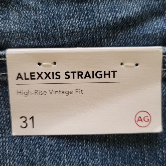 AG Adriano Goldschmied  women's sz 31 Jeans. ALEXXIS straight button fly  nwt - Picture 2 of 13